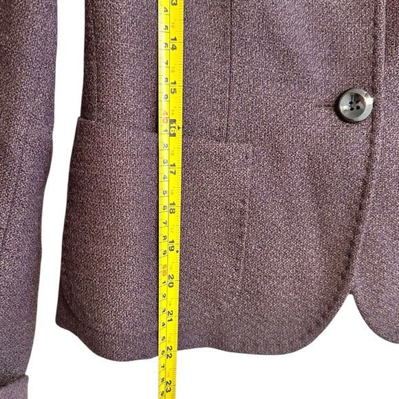 MaxMara Women’s Wool Cropped Blazer Jacket Size 6 Purple - Picture 6 of 11